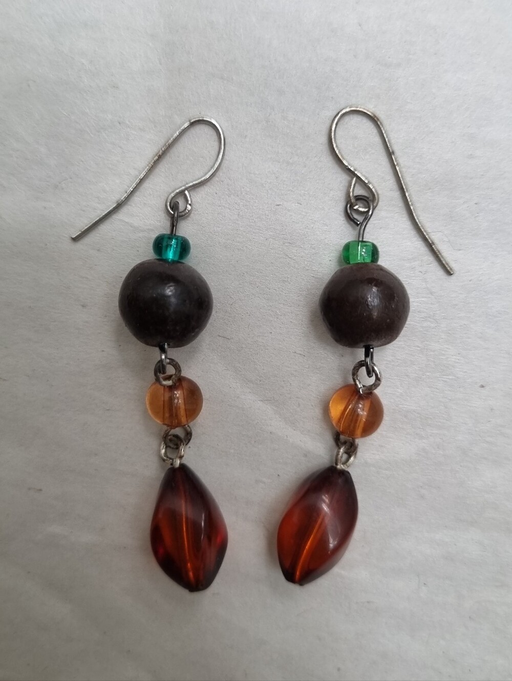 💛 Or 3/$10 | Earthy Recycled Unique Earrings In Brown And Green